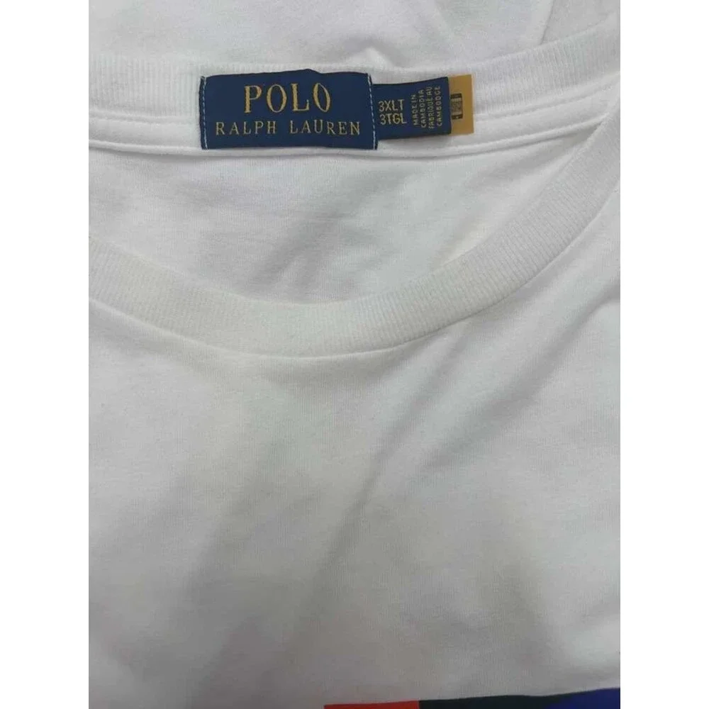 Polo Ralph Lauren Graphic Crewneck Shirt Men's 3XLT White Short Sleeve